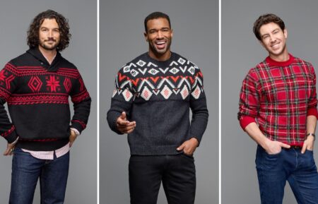 Rustin Sailors, Marcus Brodie, and Robbie Simpson of 'Finding Mr. Christmas' Season 2