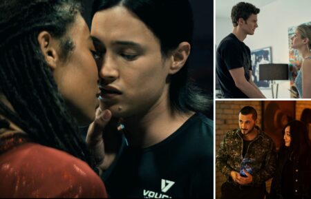Jaz Sinclair and Derek Luh on 'Gen V,' Jack Quaid and Erin Moriarty on 'The Boys'; Tomer Capone and Karen Fukuhara on 'The Boys'