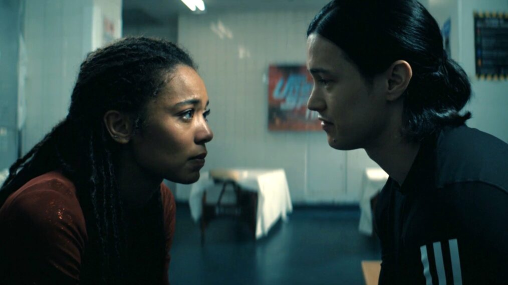 Jaz Sinclair and Derek Luh as Jordan in 'Gen V' Season 2
