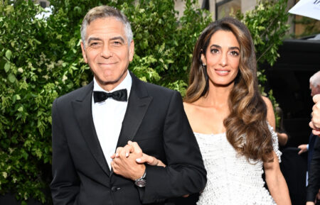 George Clooney and Amal Clooney attend The 78th Annual Tony Awards at Radio City Music Hall on June 08, 2025 in New York City.