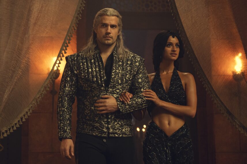 Anya Chalotra and Henry Cavill in 'The Witcher' Season 3 Episode 5.