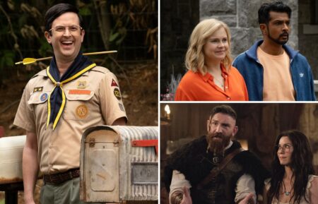 Richie Moriarty, Rose McIver, Utkarsh Ambudkar, Devan Chandler Long, and Sheila Carrasco in 'Ghosts' Season 5