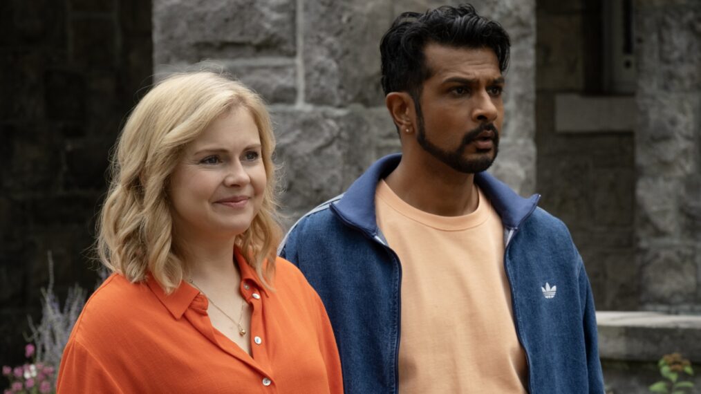 Rose McIver and Utkarsh Ambudkar in 'Ghosts' Season 5
