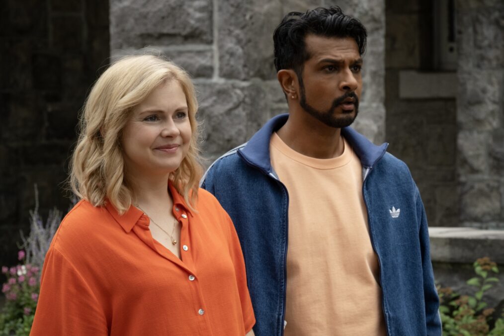 Rose McIver and Utkarsh Ambudkar in 'Ghosts' Season 5