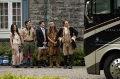 Sheila Carrasco, Richie Moriarty, Asher Grodman, Roman Zaragoza, and Brandon Scott Jones in 'Ghosts' Season 5