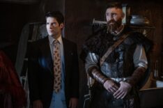 Asher Grodman and Devan Chandler Long in 'Ghosts' Season 5 Halloween episode