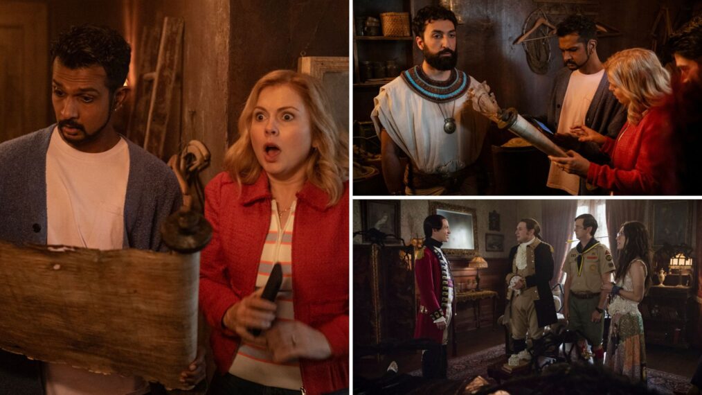 The cast of 'Ghosts' in Season 5's Halloween episode