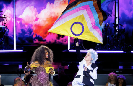 SZA and Cyndi Lauper perform during 'A Grammy Salute to Cyndi Lauper: Live From the Hollywood Bowl'