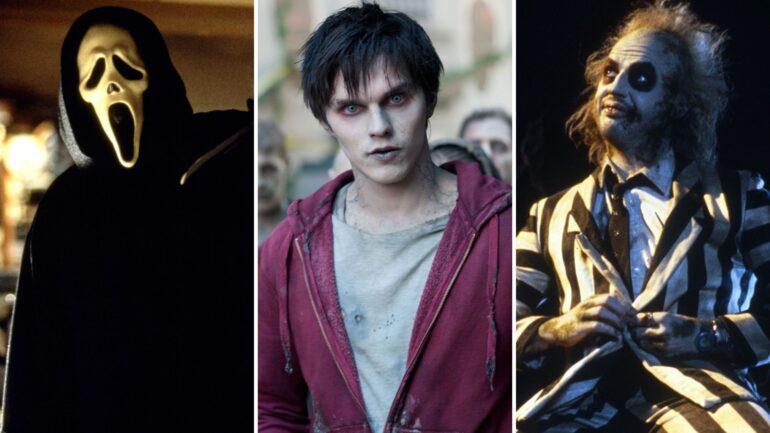 Ghostface, Nicholas Hoult in 'Warm Bodies,' and Michael Keaton in 'Beetlejuice'