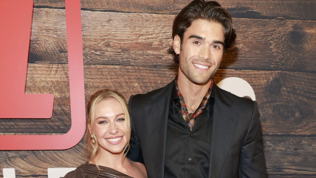 Julia Bridges and Hunter McVey attend the '9-1-1: Nashville' Premiere Event at PROOF Rooftop at W Nashville on October 07, 2025 in Nashville, Tennessee.