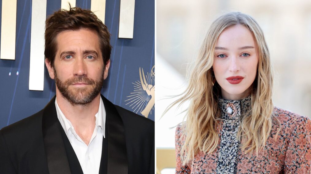 Jake Gyllenhaal attends the 77th Primetime Emmy Awards at Peacock Theater on September 14, 2025 in Los Angeles, California; Phoebe Dynevor attends the Louis Vuitton Womenswear Spring/Summer 2026 show as part of Paris Fashion Week on September 30, 2025 in Paris, France.
