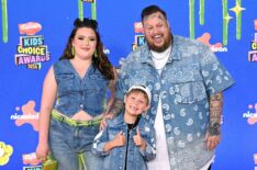 Bailee Ann DeFord, Jelly Roll, and Noah Buddy DeFord attend Nickelodeon Kids' Choice Awards