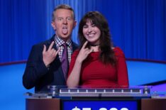 'Jeopardy!' contestant Delaney O'Dea with Ken Jennings