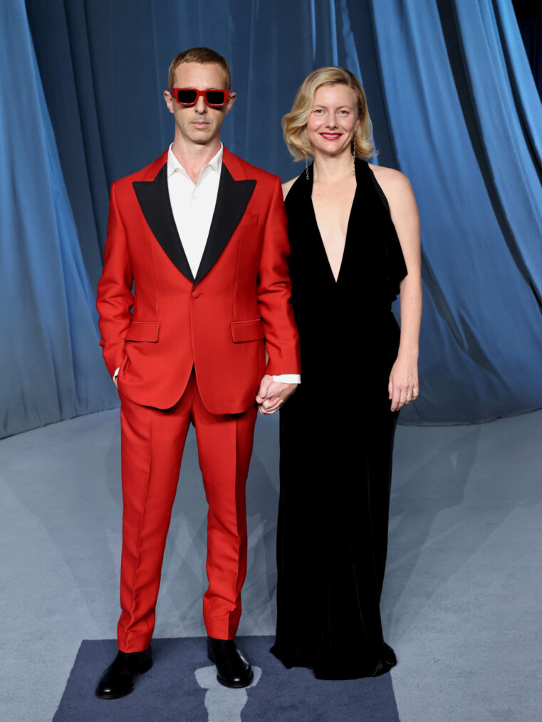 Jeremy Strong and Emma Wall at the 5th Annual Academy Museum Gala at the Academy Museum of Motion Pictures on October 18, 2025, in Los Angeles, California