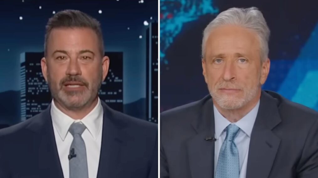 Jimmy Kimmel and Jon Stewart