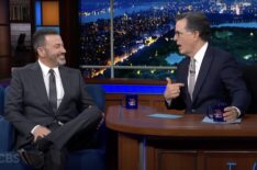 Jimmy Kimmel & Stephen Colbert Taunt Trump as They Appear on Each Other’s Show
