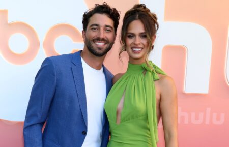 Joey Graziadei and Kelsey Anderson attend ABC's End Of Summer Soirée at Cecconi's West Hollywood on September 05, 2025 in West Hollywood, California.