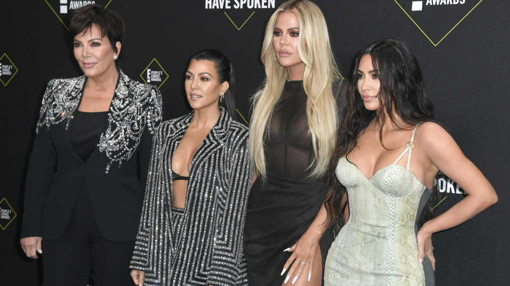 Kris Jenner, Kourtney Kardashian, Khloe Kardashian, and Kim Kardashian West attend the 2019 E! People's Choice Awards