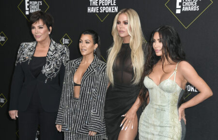 Kris Jenner, Kourtney Kardashian, Khloe Kardashian, and Kim Kardashian West attend the 2019 E! People's Choice Awards