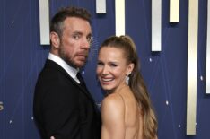 Dax Shepard and Kristen Bell attend the 77th Primetime Emmy Awards at Peacock Theater on September 14, 2025 in Los Angeles, California