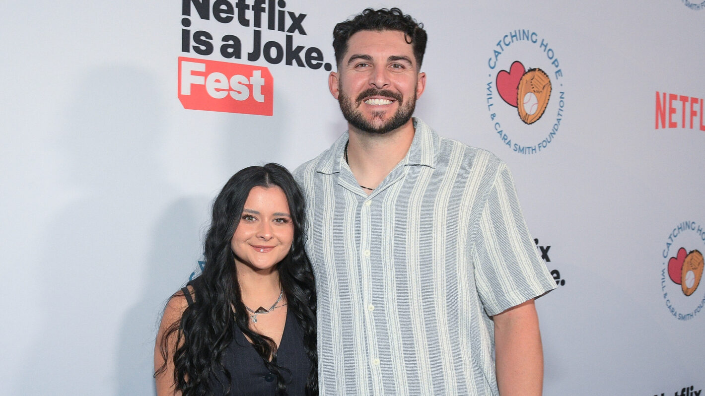 Kayla Vesia and Alex Vesia attend Netflix Is A Joke Festival Presents: Dodgers Comedy Night Hosted By Cedric The Entertainer