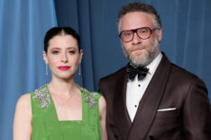 Lauren Miller Rogen and Seth Rogen at the 5th Annual Academy Museum Gala at the Academy Museum of Motion Pictures on October 18, 2025, in Los Angeles, California