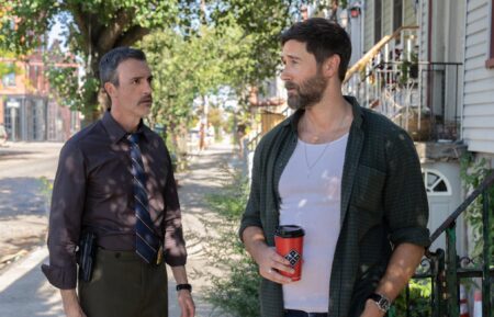 Reid Scott as Detective Vincent Riley, Ryan Eggold as Matt Riley — 'Law & Order' Season 25 Episode 6