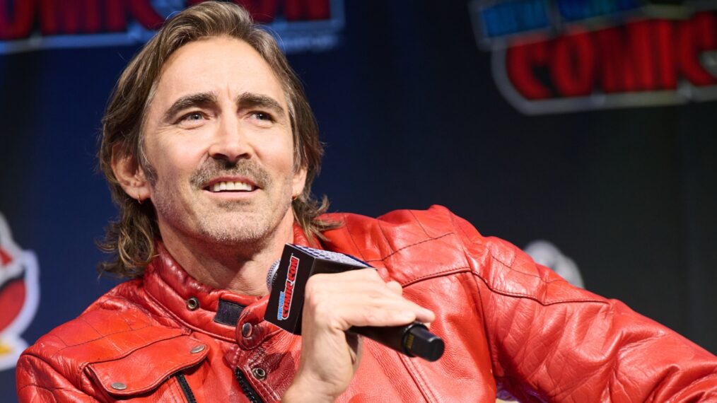 NEW YORK, NEW YORK - OCTOBER 10: Lee Pace appears onstage during the Probably The Best Invincible Panel In The History of Invincible Panels at New York Comic Con at Javits Center on October 10, 2025 in New York City.