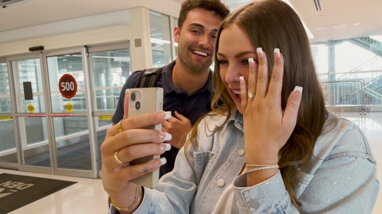 Love Is Blind. (L to R) Joe Ferrucci, Madison Maidenberg in episode 907 of Love Is Blind.