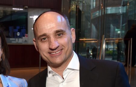 Monte Durham, Hilary Farr, and David Visentin attend the Discovery Upfront 2018 at the Alice Tully Hall
