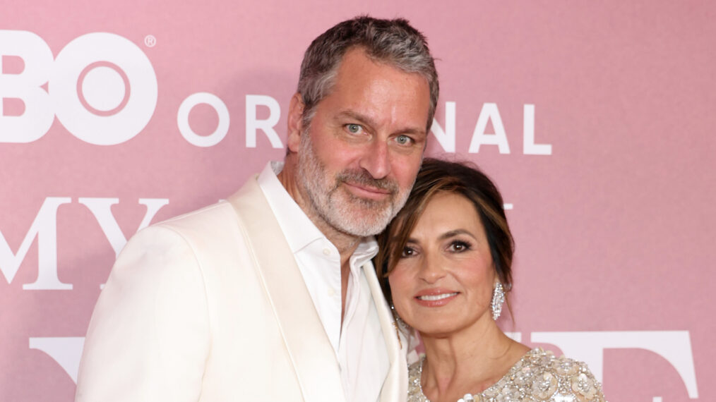 Peter Hermann and Mariska Hargitay attends the 'My Mom Jayne: A Film by Mariska Hargitay' Premiere during the 2025 Tribeca Festival at Carnegie Hall on June 13, 2025 in New York City.