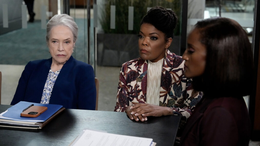 Kathy Bates, Yvette Nicole Brown, and Skye P. Marshall in 'Matlock' Season 2 Episode 3, 'Tomorrow Is Still Tomorrow'