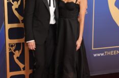 Michael Graziadei and Lauren Carey at the 2025 Daytime Emmys on October 17