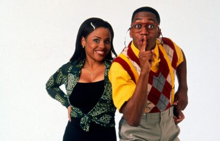 FAMILY MATTERS, from left: Michelle Thomas, Jaleel White, (1996), 1989-1998