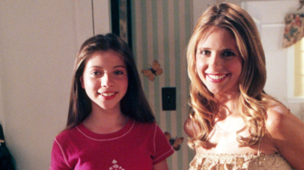 Michelle Trachtenberg and Sarah Michelle Gellar of 'Buffy the Vampire Slayer'