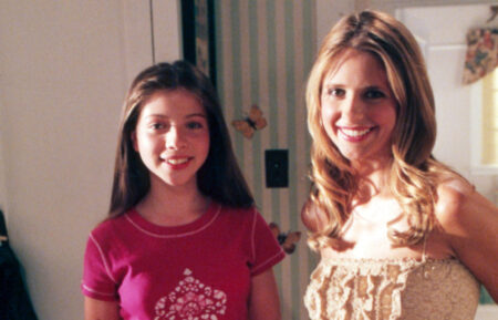 Michelle Trachtenberg and Sarah Michelle Gellar of 'Buffy the Vampire Slayer'
