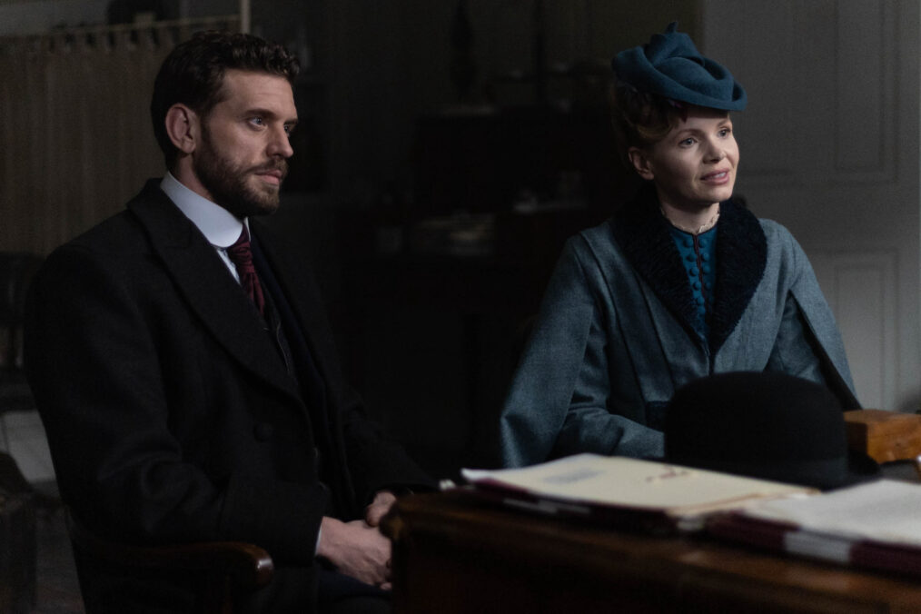 Alexander Blake (Tom Durant Pritchard), Eliza Scarlet (Kate Phillips) in 'Miss Scarlet' Season 6