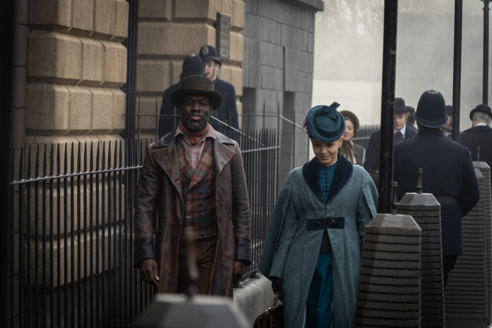 Moses Valentine (Ansu Kabia), Eliza Scarlet (Kate Phillips) in 'Miss Scarlet' Season 6