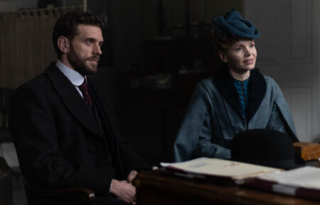 Alexander Blake (Tom Durant Pritchard), Eliza Scarlet (Kate Phillips) in 'Miss Scarlet' Season 6