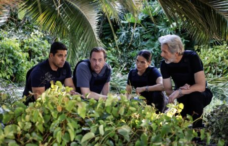 Wilmer Valderrama as NCIS Special Agent Nicholas “Nick” Torres, Sean Murray as Special Agent Timothy McGee, Katrina Law as NCIS Special Agent Jessica Knight, and Gary Cole as NCIS Special Agent Alden Parker — 'NCIS' Season 23 Episode 2 