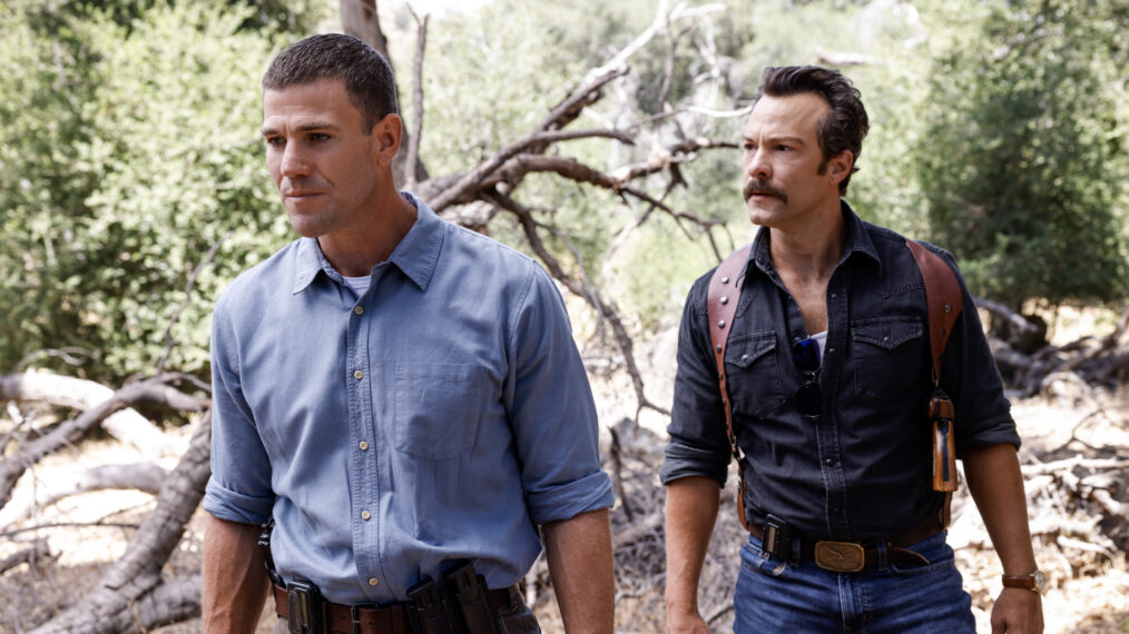 Austin Stowell as Leroy Jethro Gibbs and Kyle Schmid as Mike Franks — 'NCIS: Origins' Season 2 Premiere 'The Funky Bunch'
