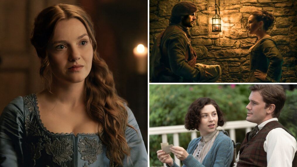 Harriet Slater, Jamie Roy, Sadhbh Malin, Hermione Corfield, and Jeremy Irvine in 'Outlander: Blood of My Blood' Season 1 finale