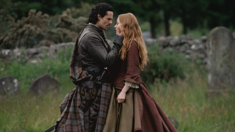 Jamie Roy and Harriet Slater in 'Outlander: Blood of My Blood'