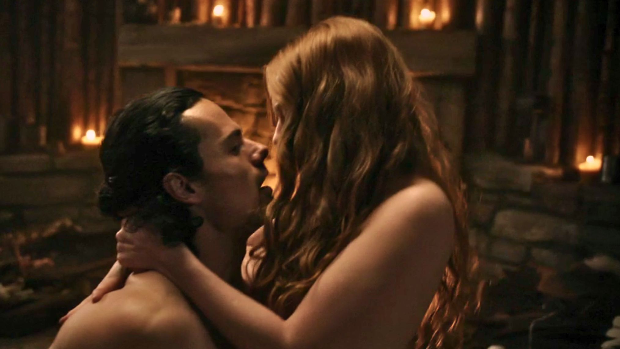 Jamie Roy and Harriet Slater in 'Outlander: Blood of My Blood' Season 1