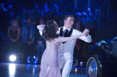 Ryan Lochte and professional dancer Cheryl Burke dancing in Season 33