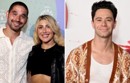 Alan Bersten and Emma Slater attend Disney's Mickey & Friends House of Mouse at NYA WEST, Sasha Farber attends the Premiere of Universal Pictures'