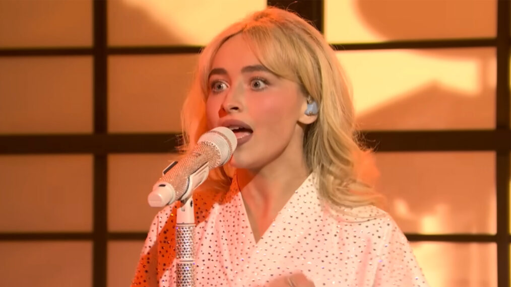 Sabrina Carpenter performs on 'Saturday Night Live' on October 18, 2025