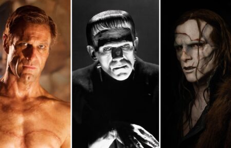 Aaron Eckhart in 'I, Frankenstein'; Boris Karloff in 'Frankenstein,'; Jacob Elordi in 'Frankenstein'