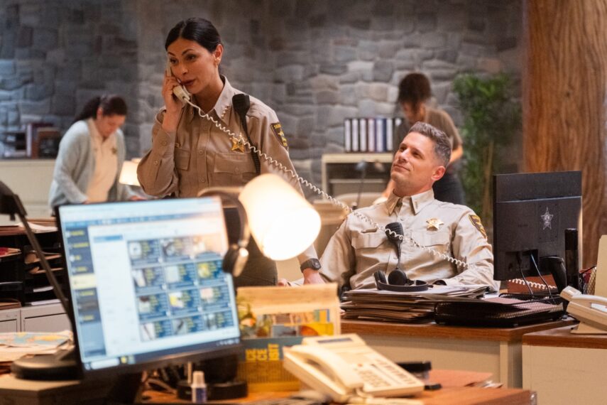 Morena Baccarin as Sheriff Mickey Fox and Matt Lauria as Nathan Boone — 'Sheriff Country' Series Premiere 