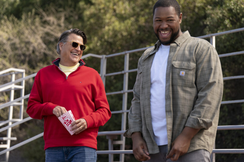 Ted McGinley and Luke Tennie in 'Shrinking' Season 3 Episode 1